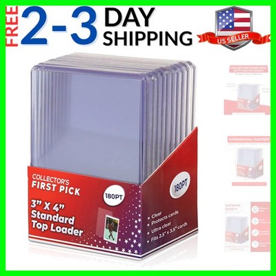 180PT 10 Piece Per Pack  Top Loaders for Cards - Thick Top Loaders for Cards ...