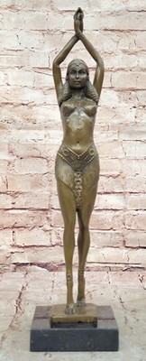 Bronze Modern Vintage Art Deco Sculpture DH Chiparus Female Dancer