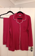 Cozee Home Supersoft Notch Collar PJ Set XL Pink