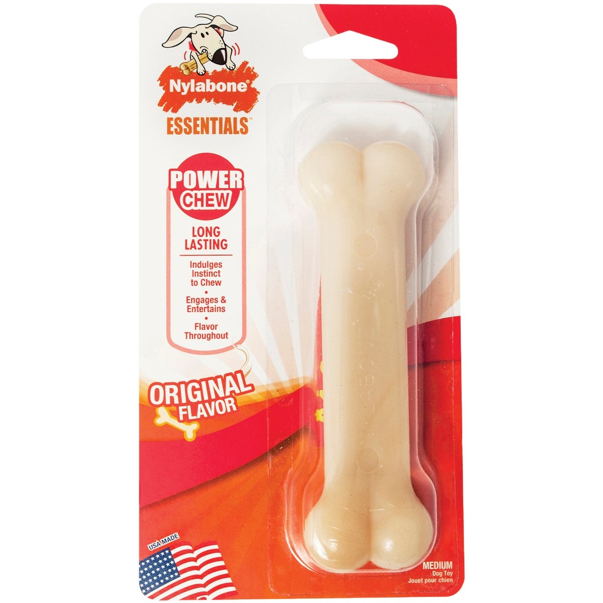 Nylabone Original Flavor Power Chew Durable Medium Dog Toy N