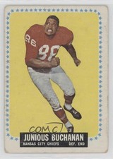 1964 Topps Buck Buchanan (Junious on Card) #92 Rookie RC HOF 2v5. rookie card picture
