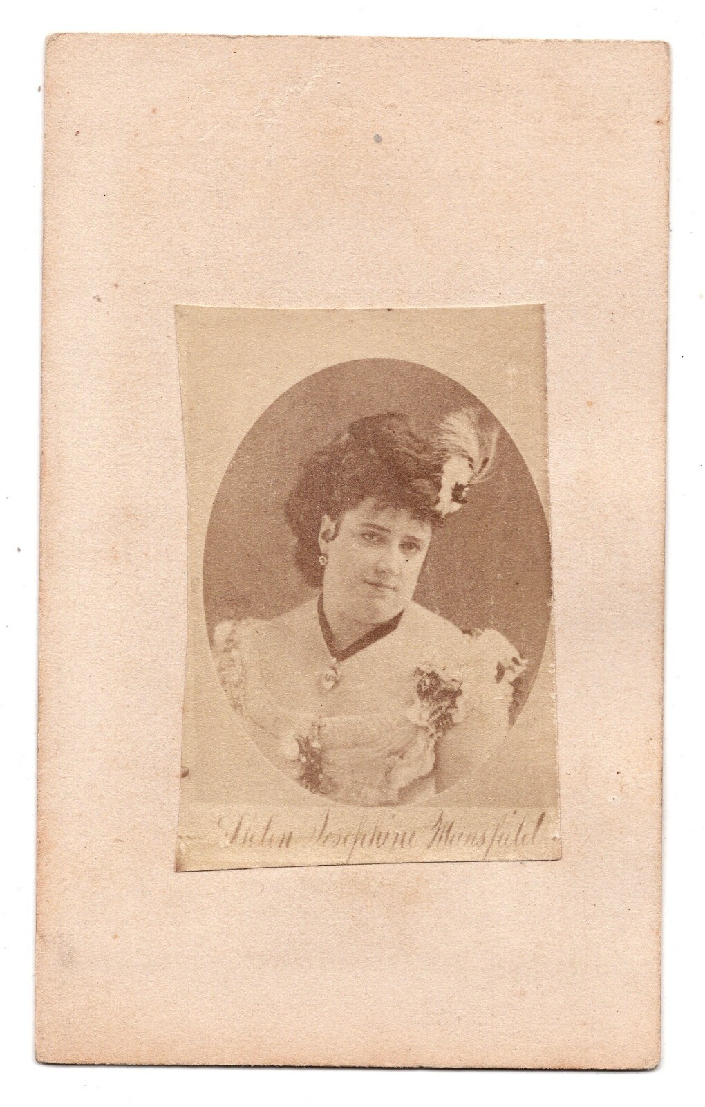 CIRCA 1870s CDV JOSIE MANSFIELD JIM FISK'S MISTRESS MURDERED BY NED STOKES