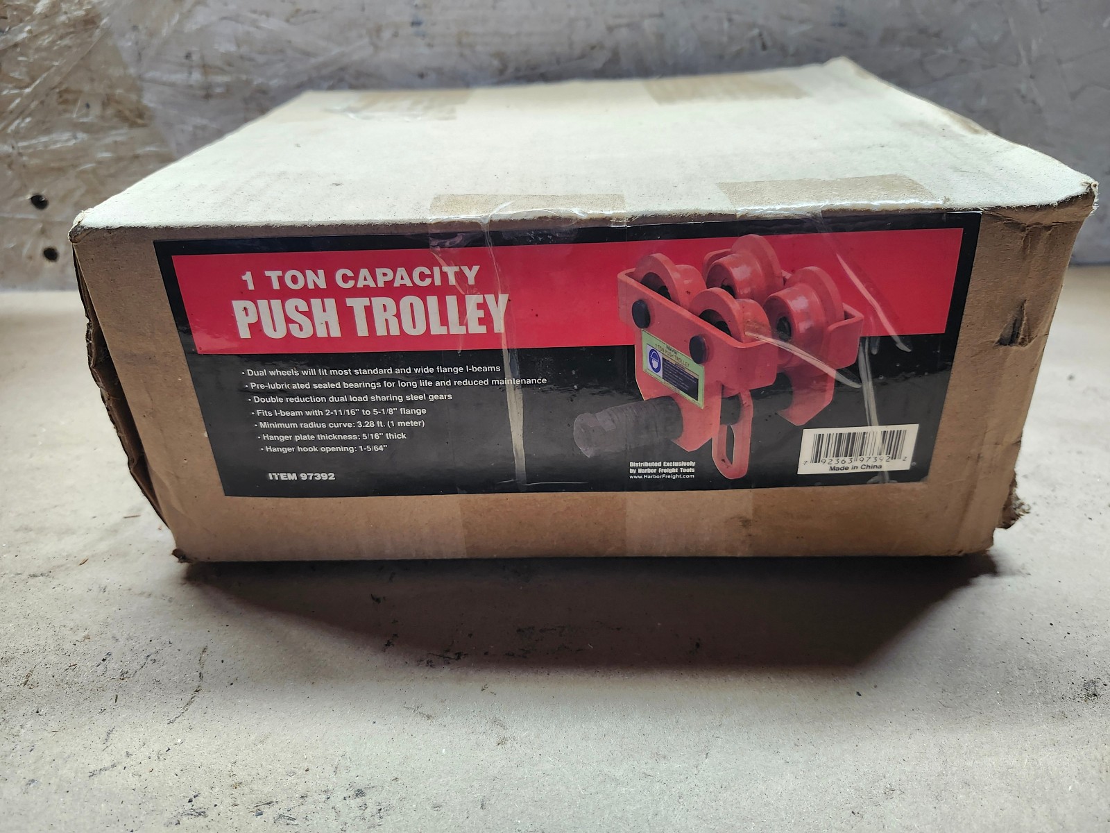 Harbor Freight 1 Ton Push Beam Trolley, 97392 Lifting Equipment Tool – SDGs