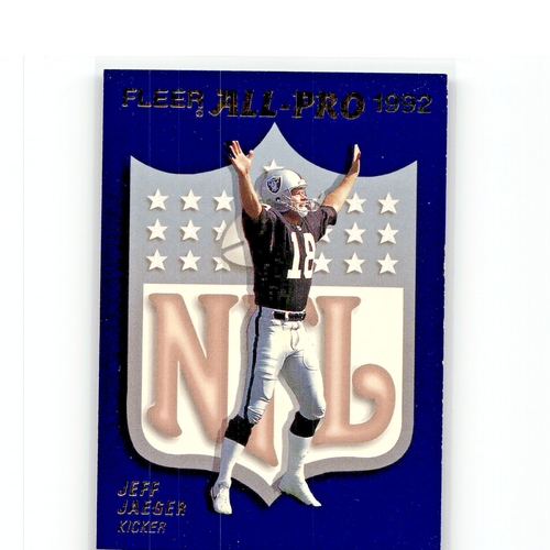 Fleer All-Pro 1992 Jeff Jaeger #12 Los Angeles Raiders - Imagen 1 de 2