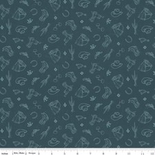 John Wayne American West Icons Navy Cotton Fabric