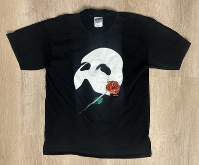 Phantom Of The Opera Shirt Adult Large (L) Black Vintage 1986 Glow In The Dark