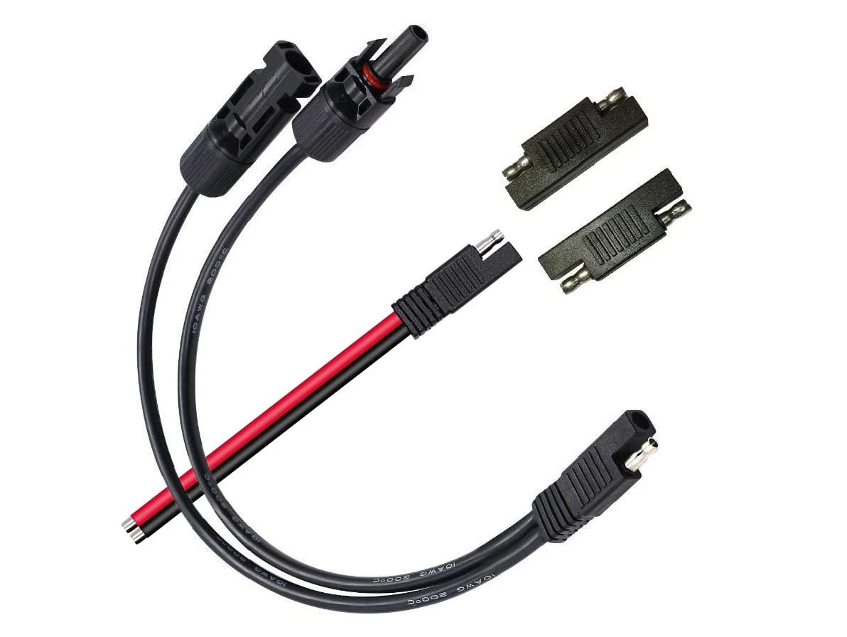 Solar Panel Connectors 10AWG Compatible with MC-4 Solar Connecter to SAE Adapter. Available Now for $16.38