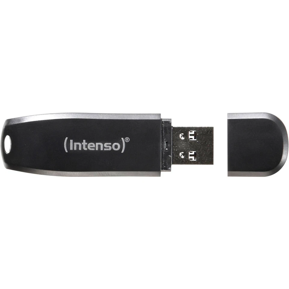 Intenso USB Stick 16 32 64 128 256 GB Speicherstick Speed Line schwarz USB 3.2 - Bild 2 von 3