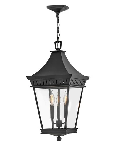 Hinkley Lighting 27092 Chapel Hill 3 Light 13"W Taper Candle - Black - Picture 2 of 2