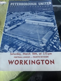 Peterborough United v Workington League Football Programme Season 1960 1961