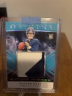 2025 Panini Origins Jaxson Dart Future Fabrics Turqoise Rookie RC Patch /99