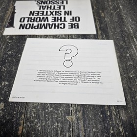 Where in Time is Carmen Sandiego (Nintendo Entertainment System, 1991) NES CIB