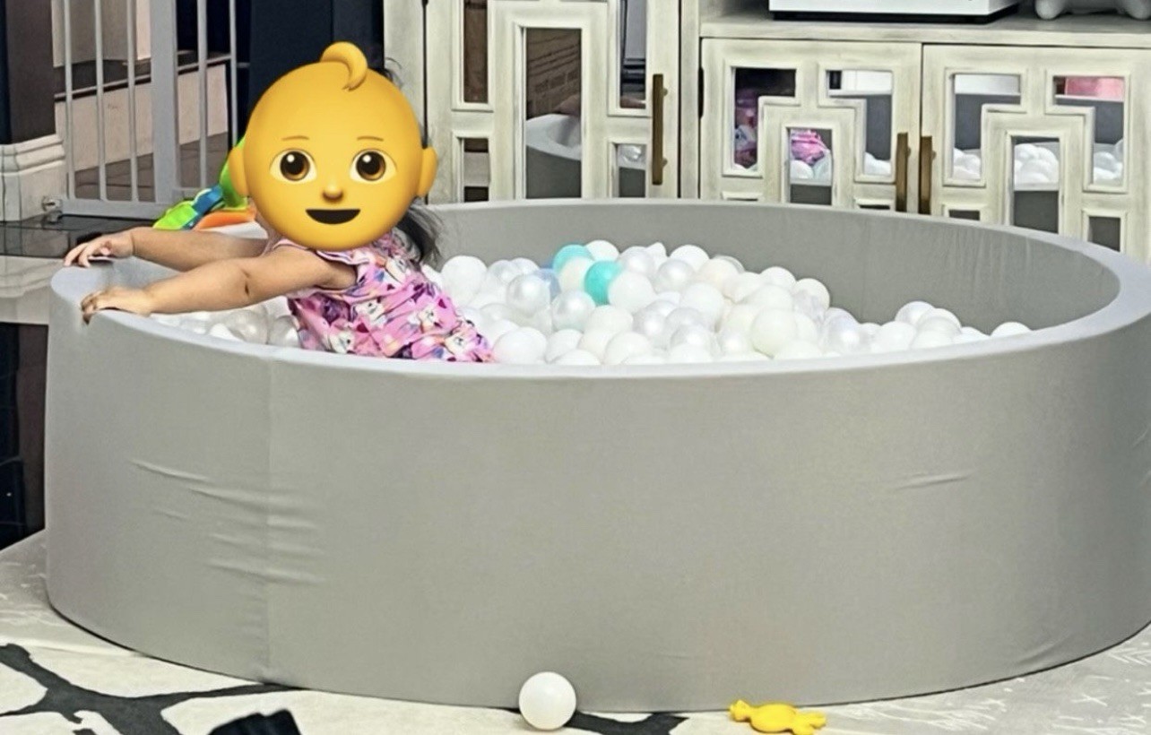 Extra Large Ball Pit Grey $150 MSRP - Gently Used In Excellent Condition
