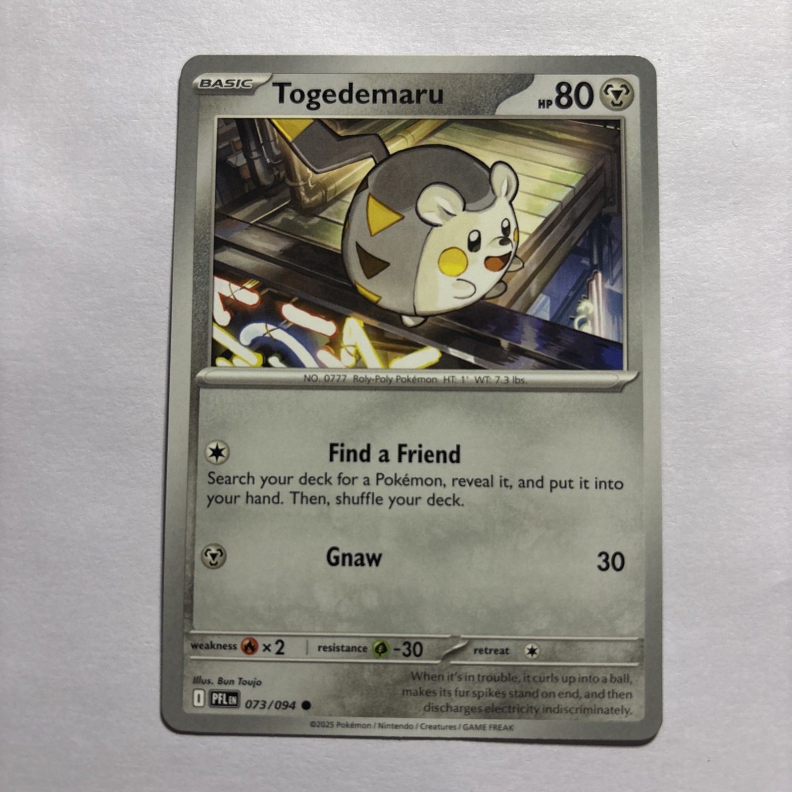 Togedemaru 073/094 - Phantasmal Flames - Common - NM/M