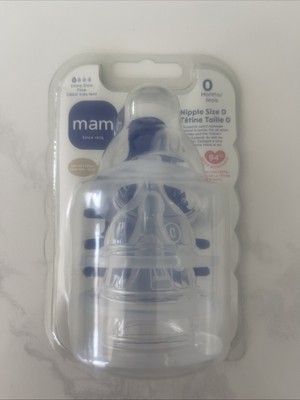 MAM Bottle Nipples Extra Slow Flow Nipple Size 0 for Newborn Babies and Older