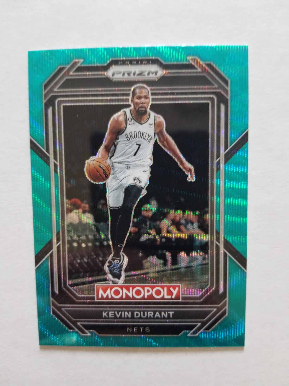 Kevin Durant 2022-23 Panini Prizm Monopoly Teal Wave Prizm #7 Phoenix Suns