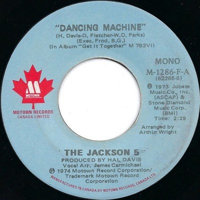 The Jackson 5 - Dancing Machine / It's Too Late To Change The Time, 7'', (Vinyl)