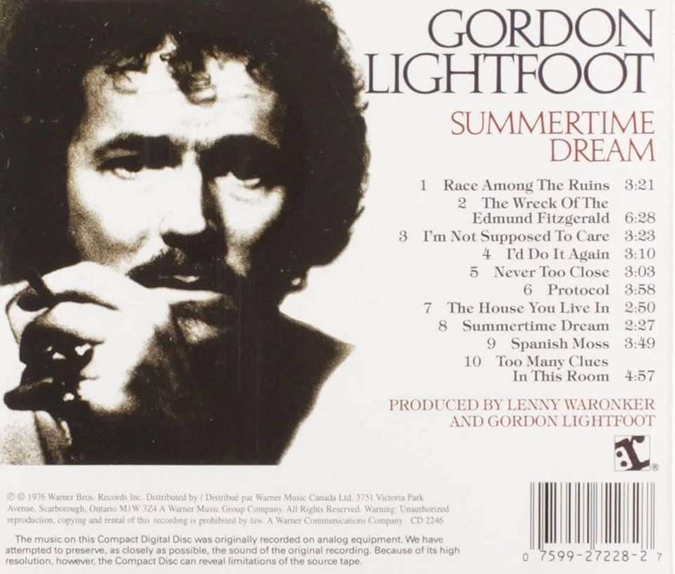 Gordon Lightfoot ~ Summertime Dream  - Image 2 of 2