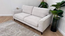 Sofology Mayfair Fabric 3 Seater in Linen Look Chenille Mist/Pearl Mix