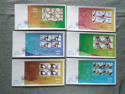 Guernsey 2010 Commonwealth Games £12.68 Booklet First Day Covers