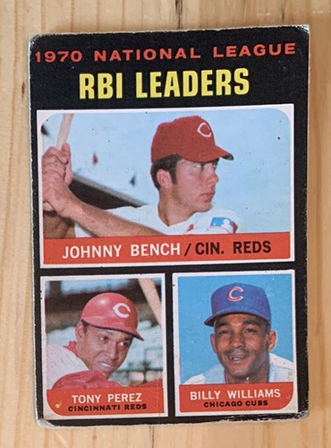 1970 National League RBI Leaders Johnny Bench Tony Perez Billy W #64 OPC 1971