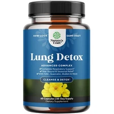 Mullein Lung Cleanse Capsules - Purifying Respiratory Supplement 60ct