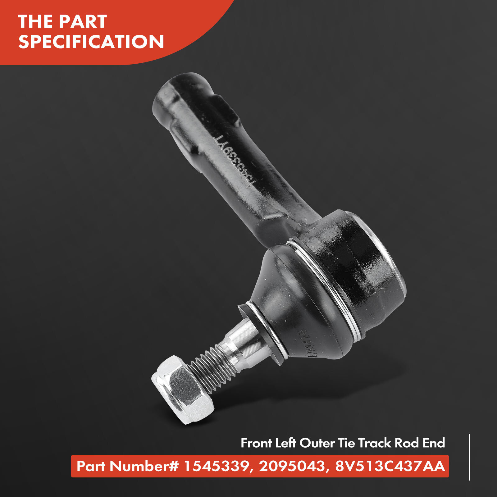 2x Tie / Track Rod End Outer Front for Ford BMax Fiesta Transit