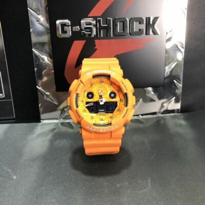 Casio G-SHOCK GA-100RS-4A analog-digital watch orange. No.2178 for