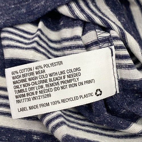 Cat & Jack Boys Size S 6/7 Crew Neck Short Sleeve T-Shirt Striped Blue - Picture 7 of 8