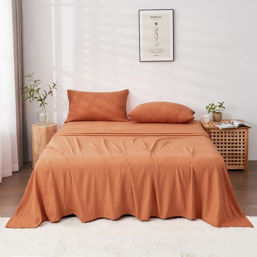 2200TC Hotel Collection Bed Sheet Set Fitted Flat Pillowcases S/D/Queen/K/KS AUS - Picture 2 of 36