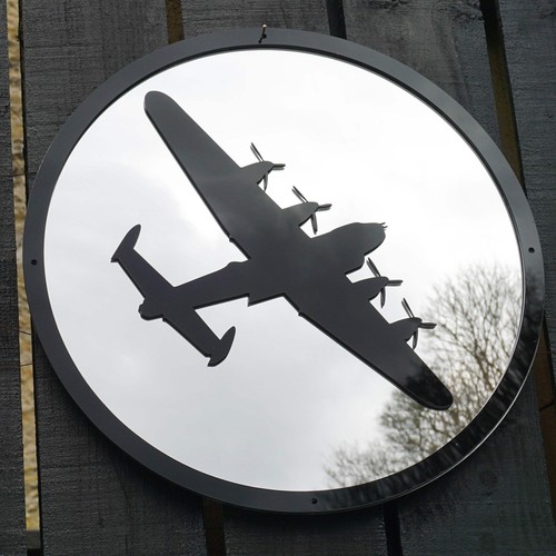 Round SunCatcher Garden Mirror Lancaster Bomber - Picture 4 of 8