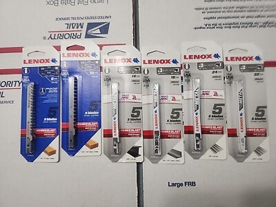 6 packages of 5 Lennox scroll saw blades. Wood/metal 6,10,14,18,24,32TPI