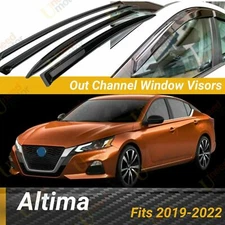Fits Altima 2019-2023 Out Channel Window Visors Vent Shade Rain Guards Deflector
