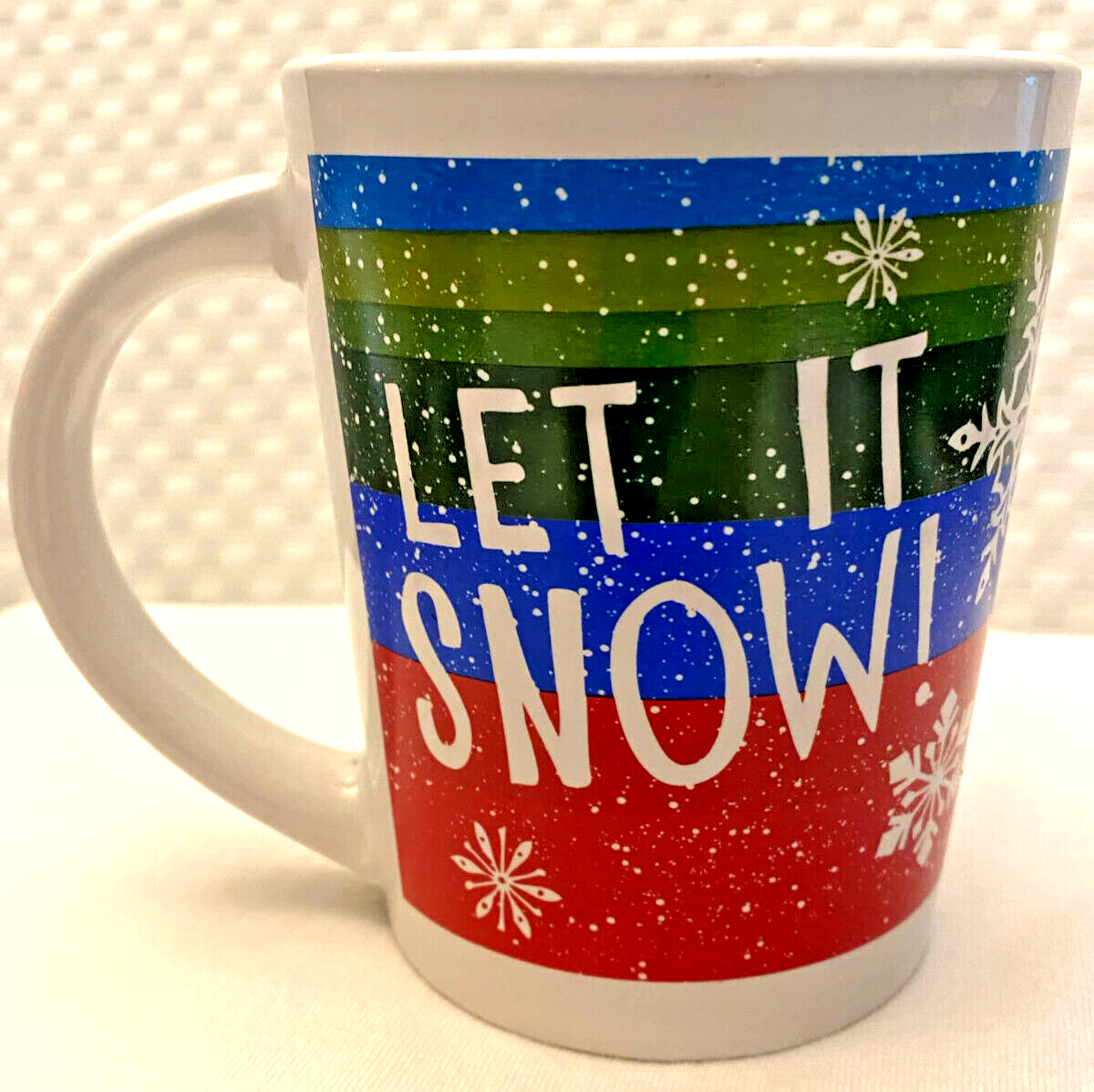 Royal Norfolk Let It Snow 14 oz Winter Holiday Christmas Coffee Tea Mug  