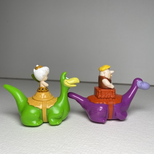 Vintage 1991 Denny's The Flintstones Dinosaurier Dino Rennwagen Komplett 6er Set - Bild 4 von 9