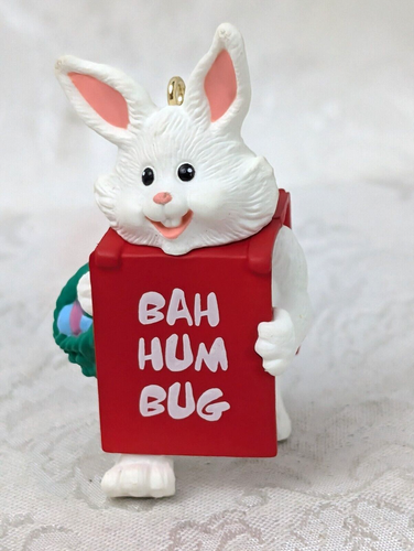 Billboard Bunny`1990`Billboard Says..Bah Hum Bug-Hallmark Christmas Ornament - Picture 2 of 7