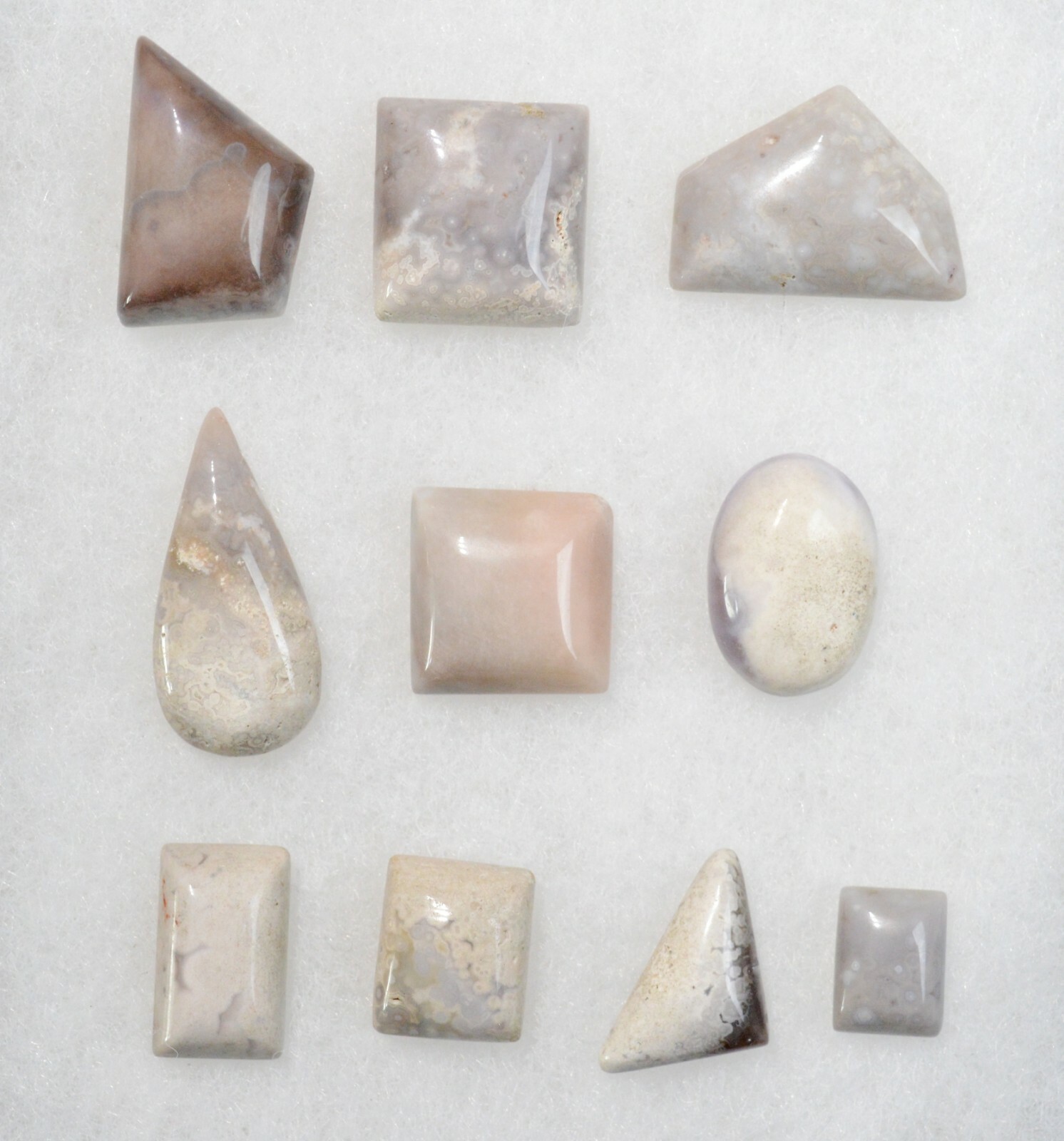 Agate Crazy Lace du Mexique 274 carats, lot de 10 cabochons naturels pour bijoux