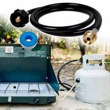 5FT QCC Propane Adapter Hose LP Tank to Gas BBQ Grill Camp Stoves OutDoor Burner