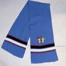 Vintage Pokemon Minun And Plusle Kids Winter Scarf Blue With Stripes 38  X 7  