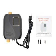 Electric Water Heater Small Instant Hot Water Heater Under Sink Plug in Tankless