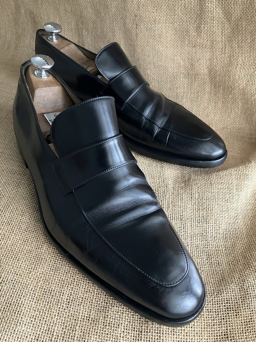 Gucci Black Leather Slip-On Loafers 43.5 US 10.5 E Gucci Mens Black Leather Slip on Loafers Size US 10.5 || EU  main image 2