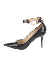 JIMMY CHOO Black Patent Leather Pumps Size 10 IT 40 Very Good Used Condition