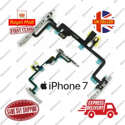 OEM (ORIGINAL EQUIPMENT MANUFACTURER) iPhone 7 Power Flex Cable Volume Buttons Mute Switch Mic & Flash With Brackets