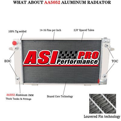 3-Row Aluminum Radiator For Land Rover Range Rover  Discovery Series 1+2 4.0 V8
