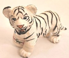 Safari Baby Bengal White Tiger Cub Animal Figure w Tag Stamp 0810