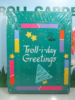 RUSS TROLL-I-DAY CHRISTMAS CARDS BOXED SET - FOUR DESIGNS/36 CARDS