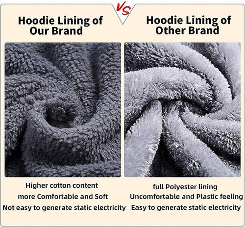 GEEK LIGHTING Hoodies for Men Heavyweight Fleece Sweatshirt - Full Zip Up Thick - Picture 10 of 62