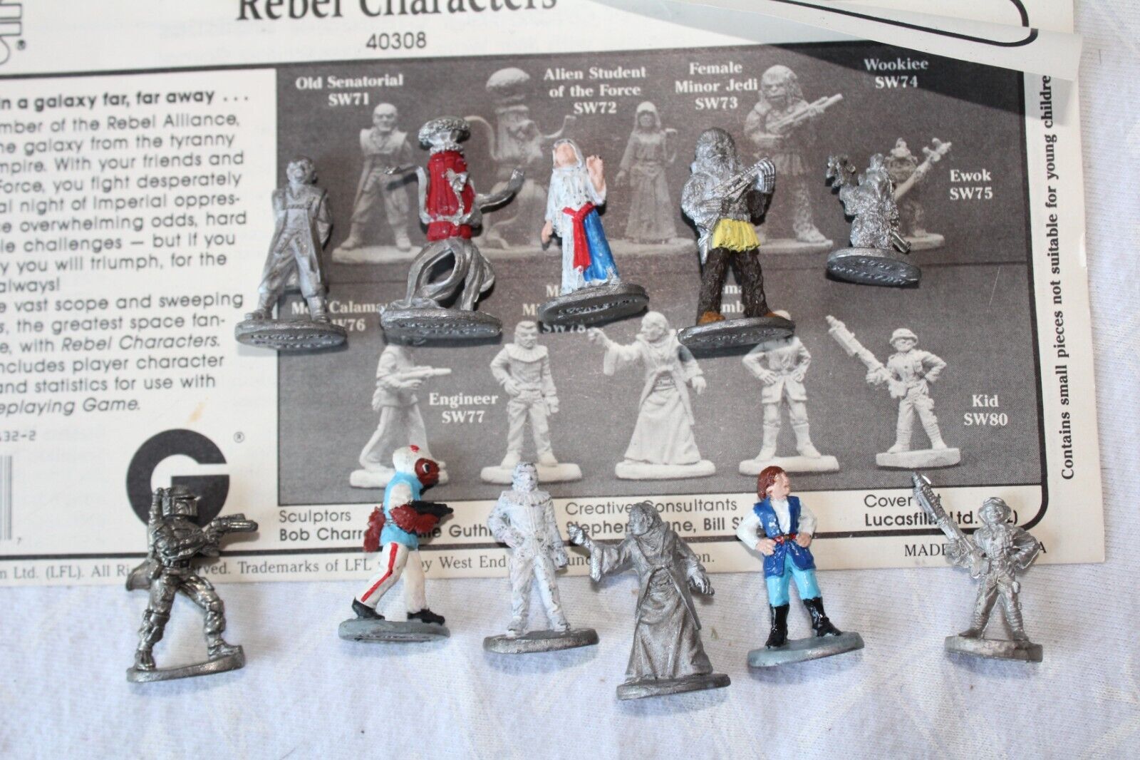 1988 West End Games Star Wars Grenadier Models 25mm Metal Figure Set -  Bounty Hunter Adventure Set