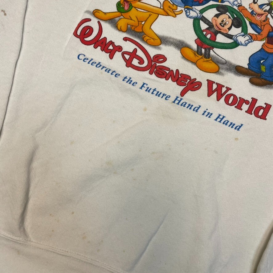 Disney Sweatshirt Mens Y2K Mickey Mouse Graphic Pull Over Jumper, White, Large image 7