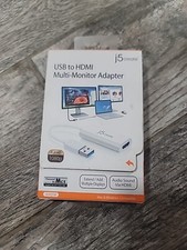 USB to HDMI Multi-Monitor Adapter- J5 Create HD 1080p, New -Open Box